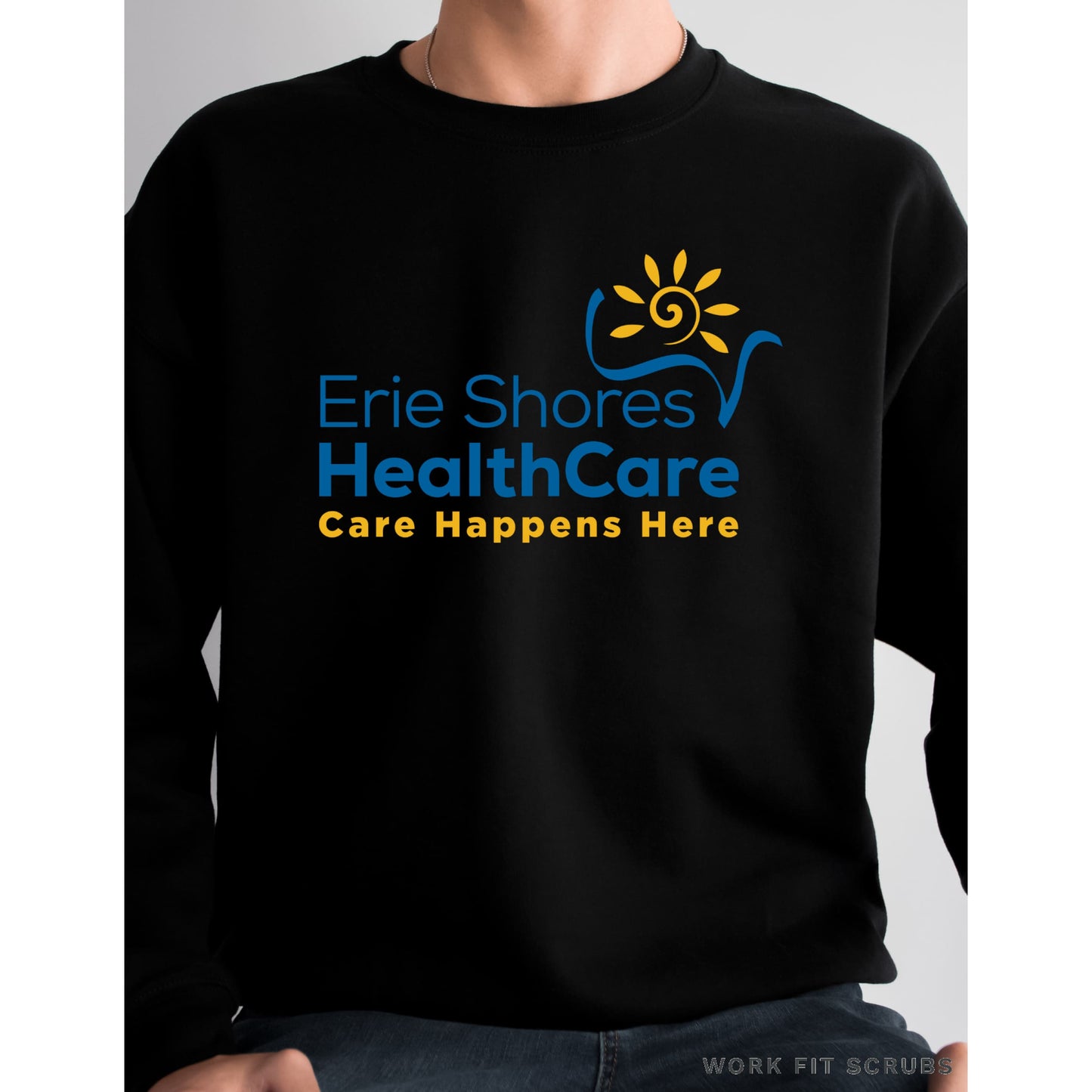 Work Fit Scrubs - Erie Shore Health Care Crewnecks.