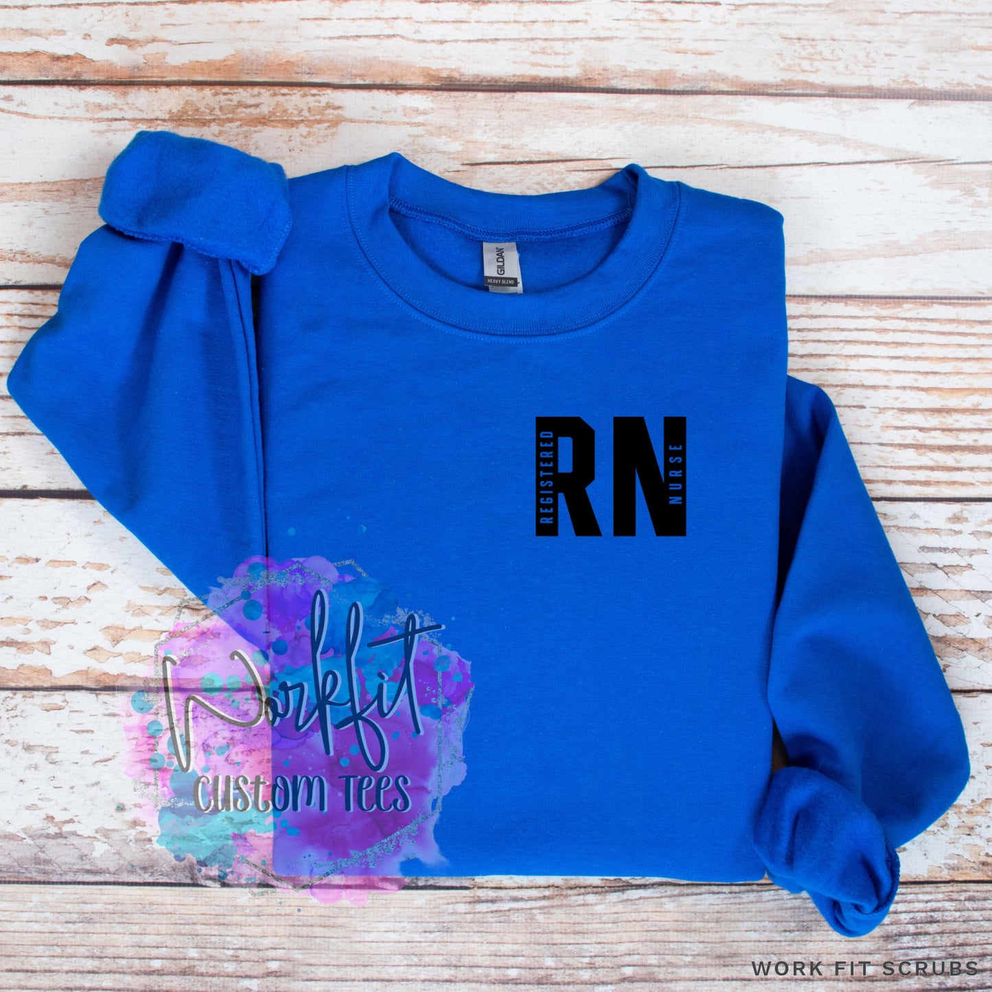 Work Fit Scrubs - RN Crewneck.