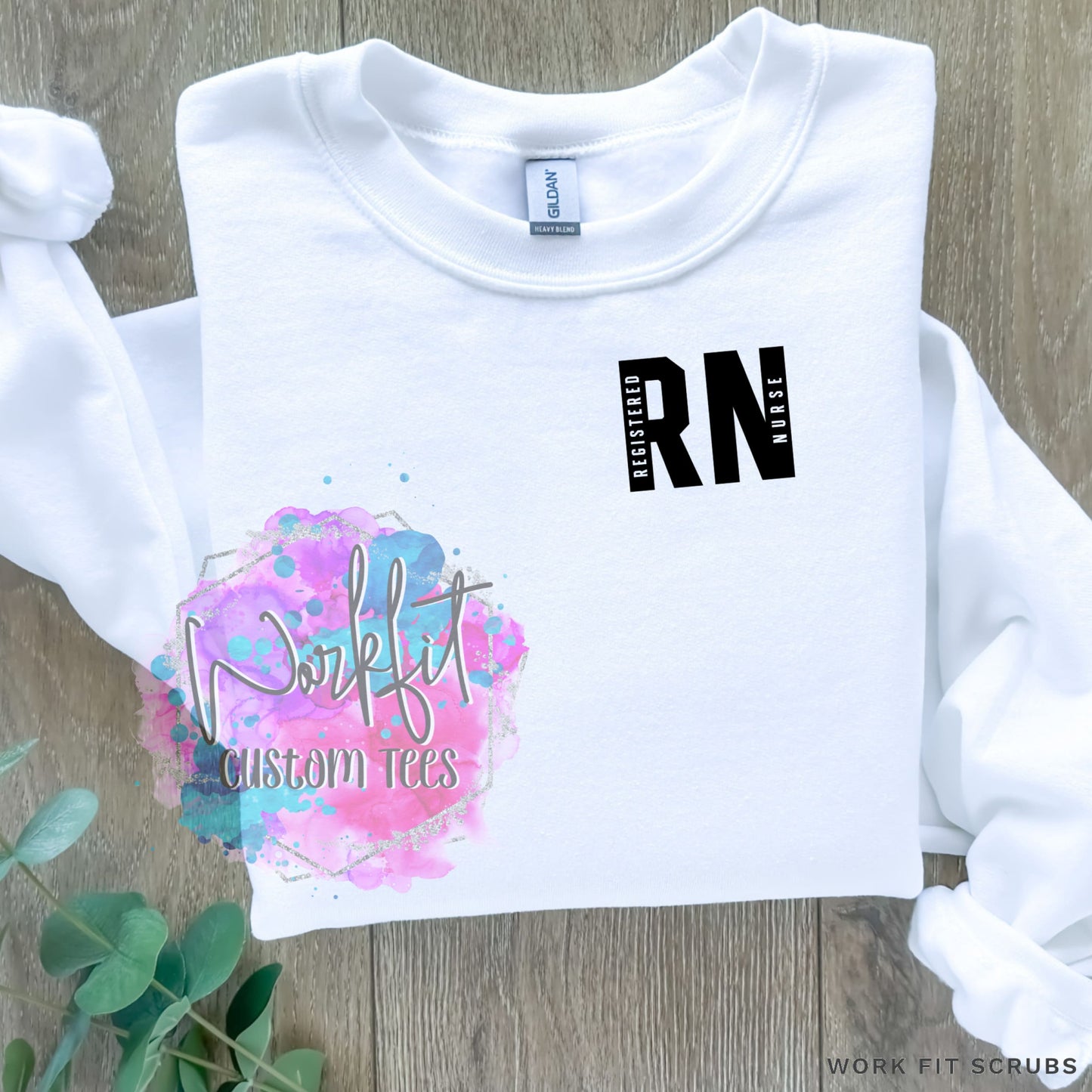 Work Fit Scrubs - RN Crewneck.