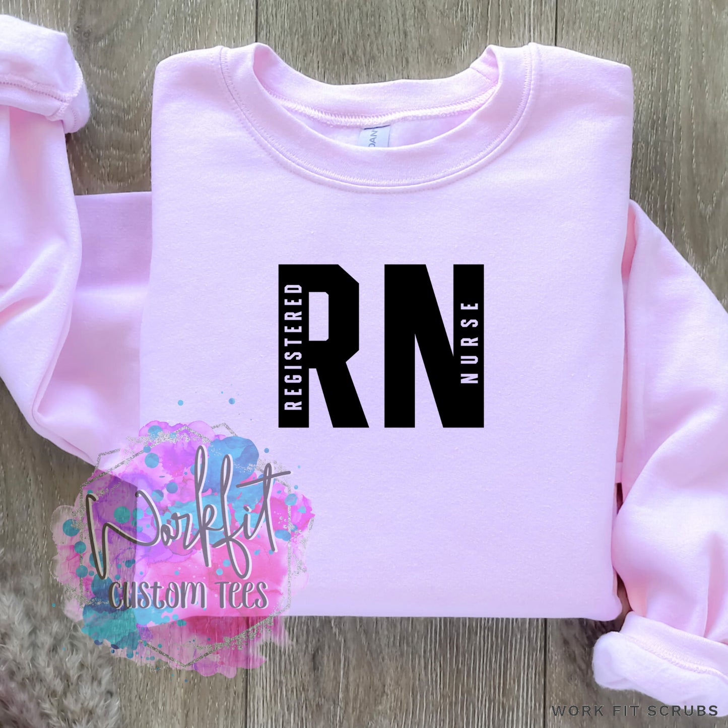 Work Fit Scrubs - RN Crewneck.