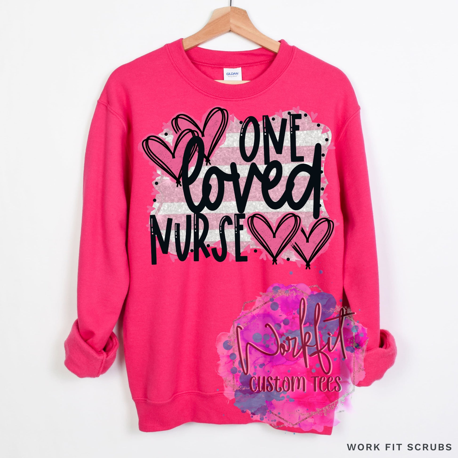 Work Fit Scrubs - Valentine’s Day CREWNECKS.